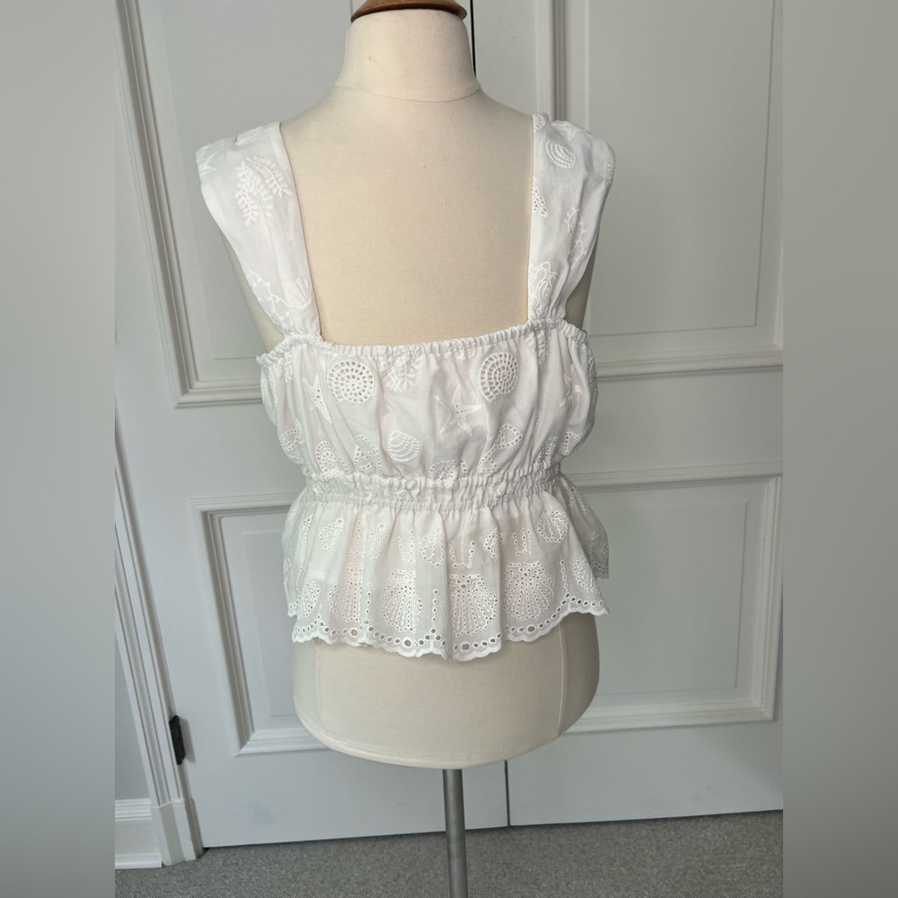 Anthropologie white beachy top